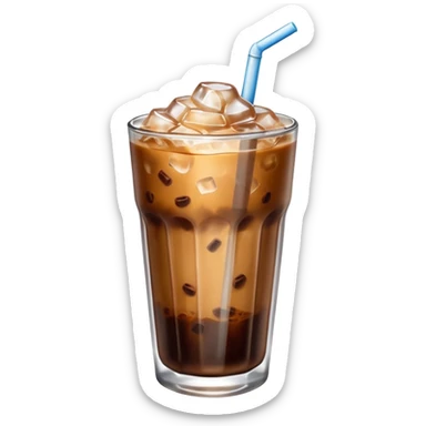 Winter iced coffee with no face  sticker