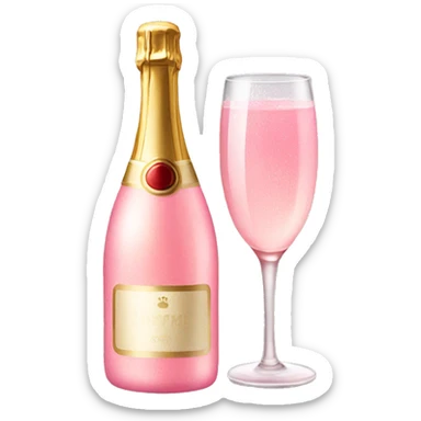 Pink champagne  sticker