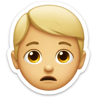 crying babyface with tears sticker