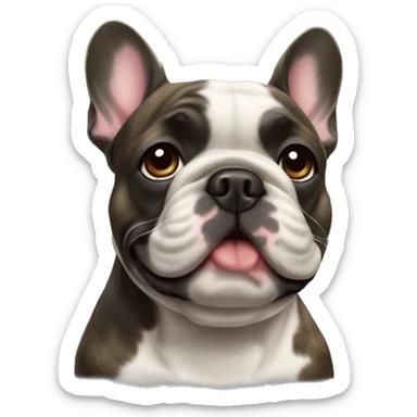 Brindle French bulldog sticker