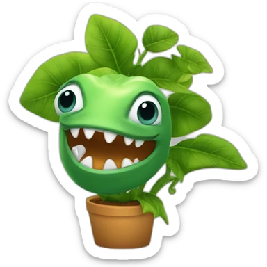 plante Piranha qui chante sticker