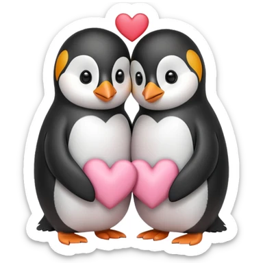 Cute love pinguin sticker