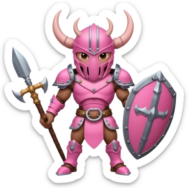 Pink Viking Warrior Ant with armor sticker