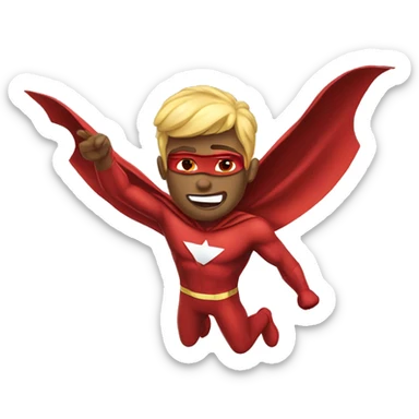flying super hero sticker