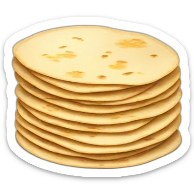 Small Stack of tortillas with some grill marks sticker