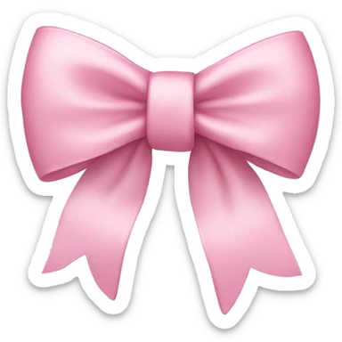 light pink bow sticker