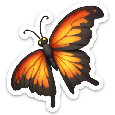 Fire butterfly sticker