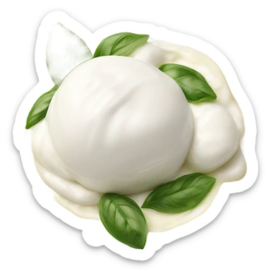 Mozzarella Buratta  on a plate  sticker
