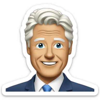 bill clinton trans pride sticker