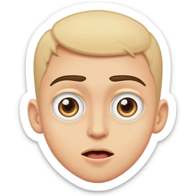 guy with eyes popping out like in a cartoon in love  sticker