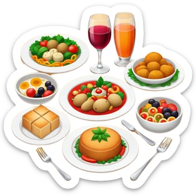 fancy dinner emoji sticker