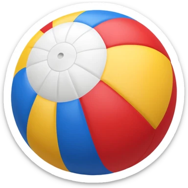 beach ball, vibrant colors, summer theme sticker
