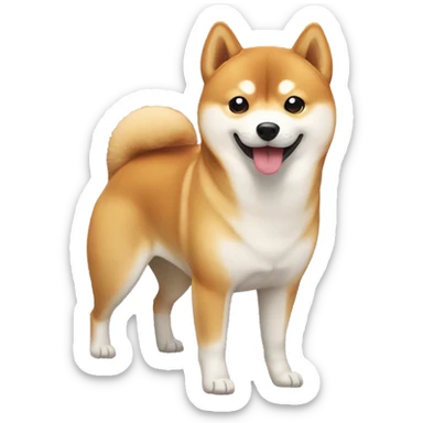 Shiba Inu with heart in eyes sticker