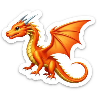 Fourth wing swordtail dragon  sticker
