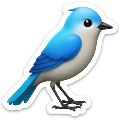 Blue bird sticker