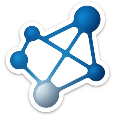 digital network motif logo for ShyftLabs, sleek lines, blue and silver, no text sticker