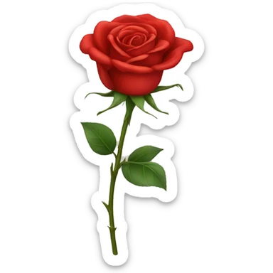 Red rose sticker