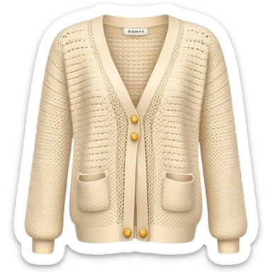 crocheted cardigan sticker