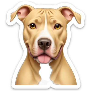 Blonde pitbull sticker