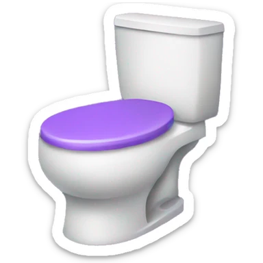 Purple toilet sticker