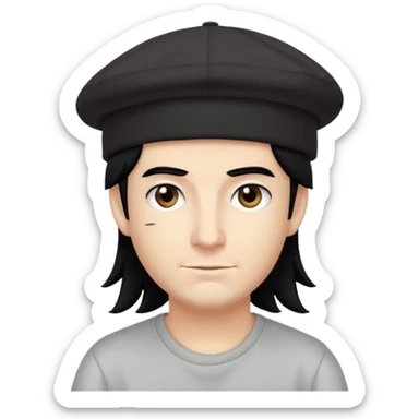 Bret Epic Mazur from Crazy Town with black hair sticker