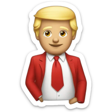 Trump dressing red dress sticker