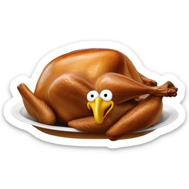 very detailed turkey for thanksgiving with mcdonalds by it sticker