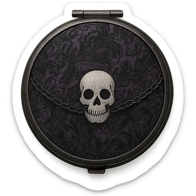 emo style compact mirror sticker