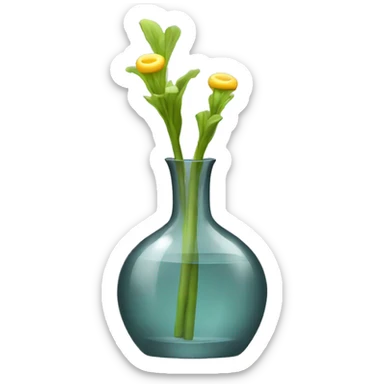 Glass vase with long pipe  sticker