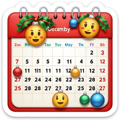 25th December calendar sticker