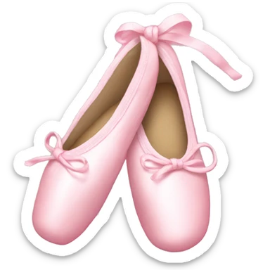 pastel pink ballet shoes sticker