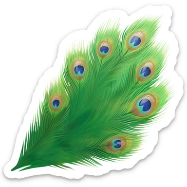 Peacock wings sticker