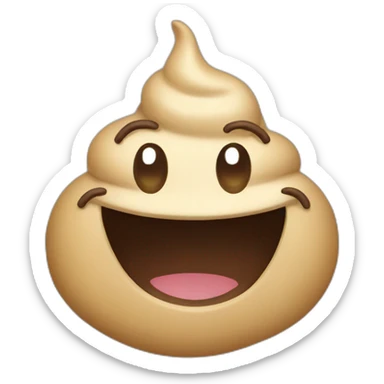 Happy poop sticker