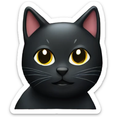 Black cat wearing a red Christmas sweater  sticker