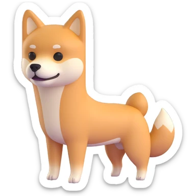 shiba inu skinny sticker