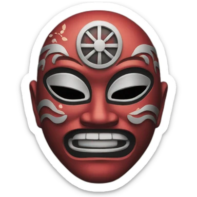 Japan mask tattoo sticker
