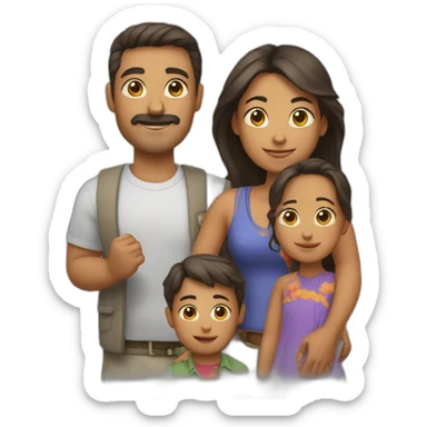 Hola familia sticker