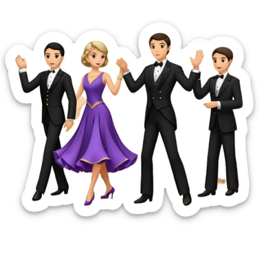 Esibizione di danze standard in palazzetto dello sport con i giudici che danno preferenza con voto sticker