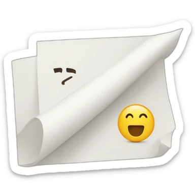 two pieces of paper, one next to each other, in one of them it says "1", in the other, "2". sticker