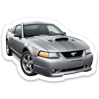 Grey 2003 mustang gt emoji sticker