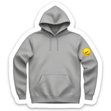 grey color pullover hoodie no person sticker