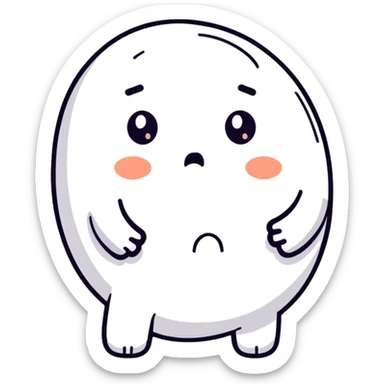 sad crying stomach sticker