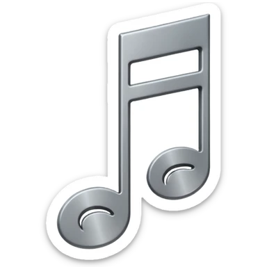 mac os music note metal mute sound sticker