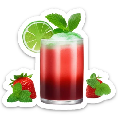 Strawberry iced matcha  sticker