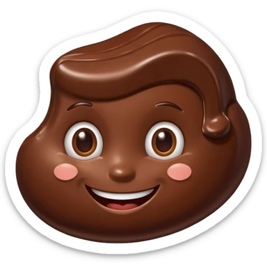 single charactarized personified chocolate sweet treat  sticker