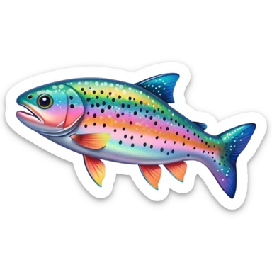Rainbow trout sticker