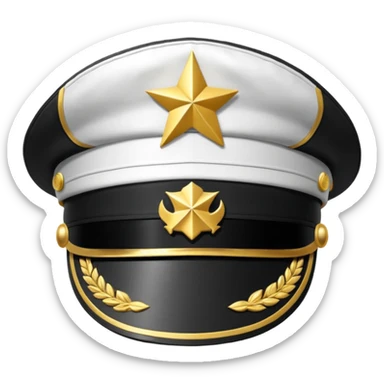 captain hat sticker