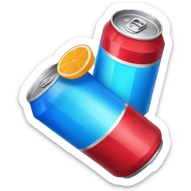 red and blue energy drink sticker