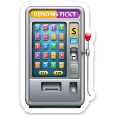 vending ticket machine sticker
