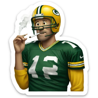 Packers fan smoking cigarette sticker